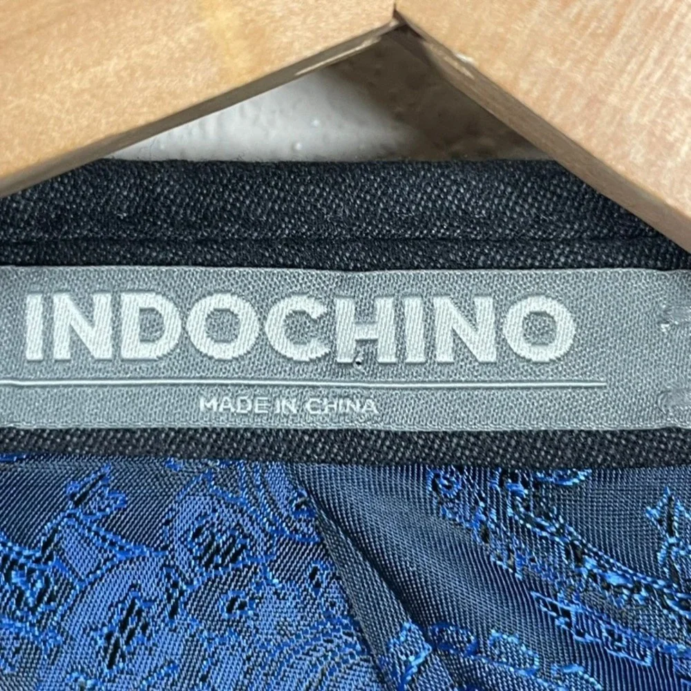 Indochino Blazer Mens 48 Gray Professional Wool Paisley Lining Sports Coat‎